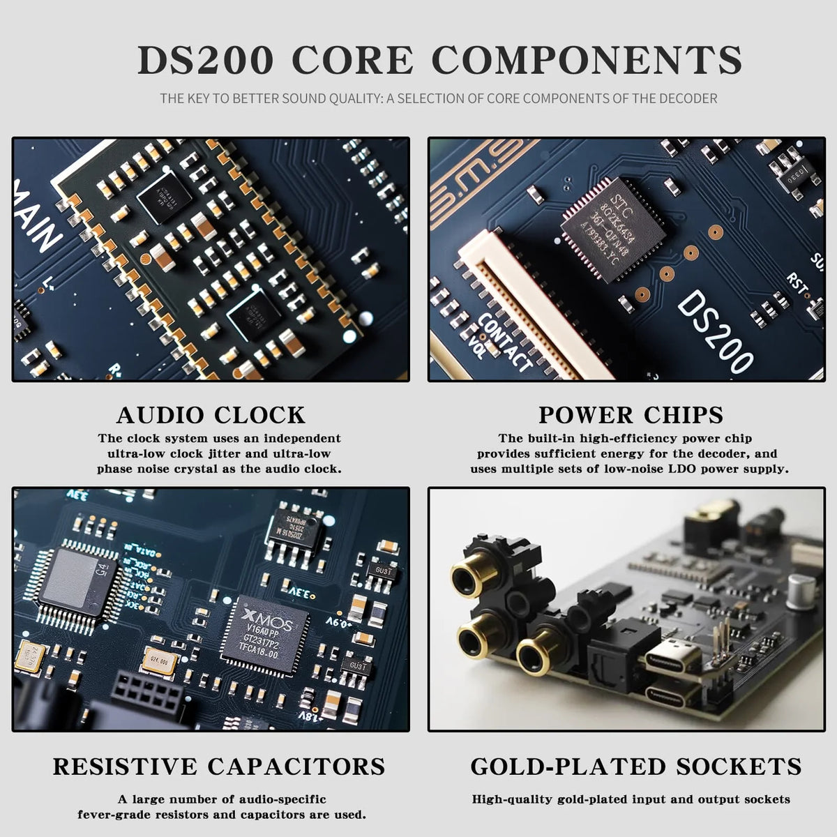 SMSL DS200 Hi-Res Audio Decoder CS43131x2 DAC Chip XU316 MQA USB Optical Coaxial Bluetooth Input 3.5mm 4.4mm Headphone Amplifier