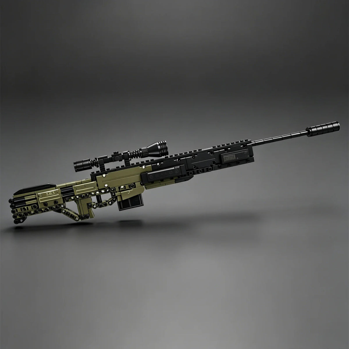 British AWM Sniper Rifle Building Block Model Gun —MOC Barrett Heavy Sniper Rifle