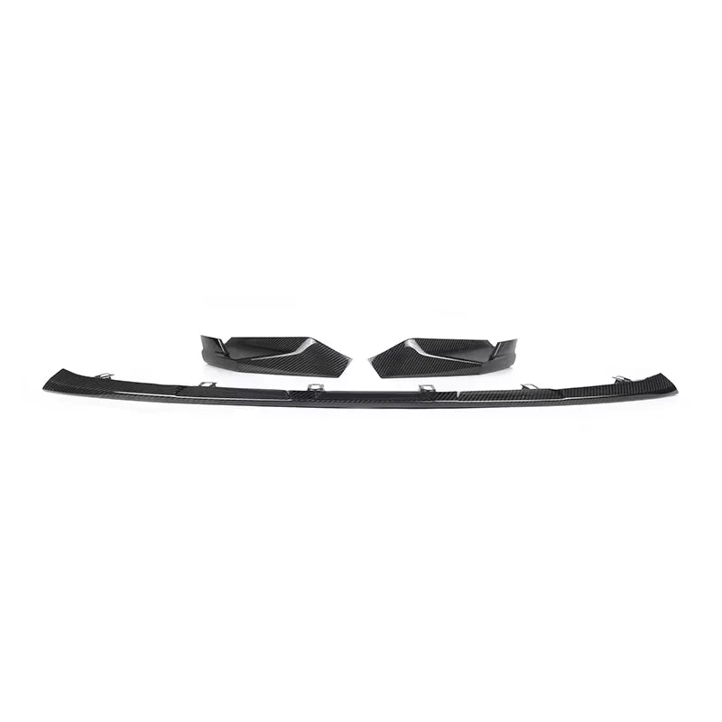 For BMW G80 G82 G83 M3 M4 Car Styling Body Kit Spoiler Duck Lip Guard Cover Real Dry Carbon Fiber Front Bumper Lip Splitter 3PCS