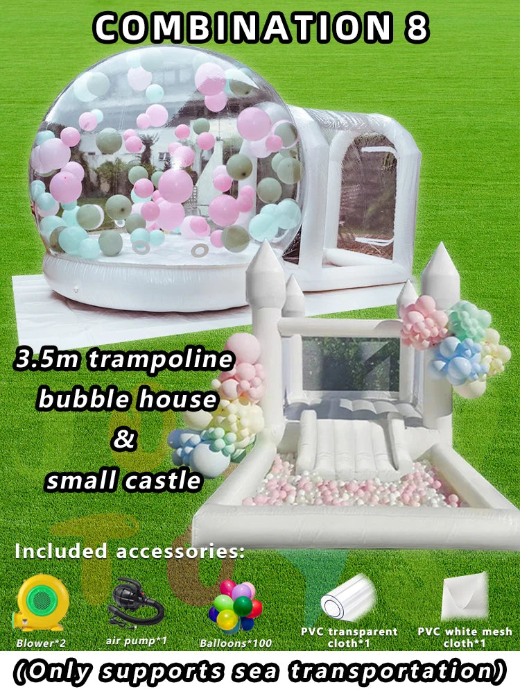 Inflatable Bubble House Transparent Balloon Dome Tent Bouncy Bubble House For Kids Birthday Wedding Party Decoration