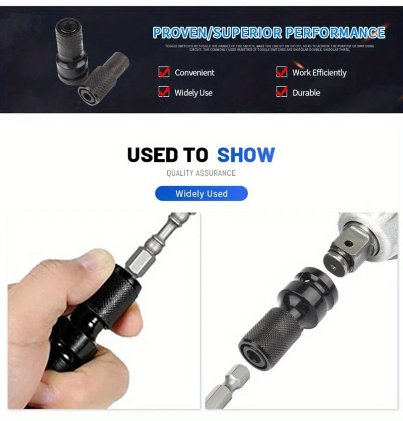 Impact Electric Wrench Conversion Head Telescopic Fast Electric Wrench Accessories Electric Drill Conversion Head Power Tools