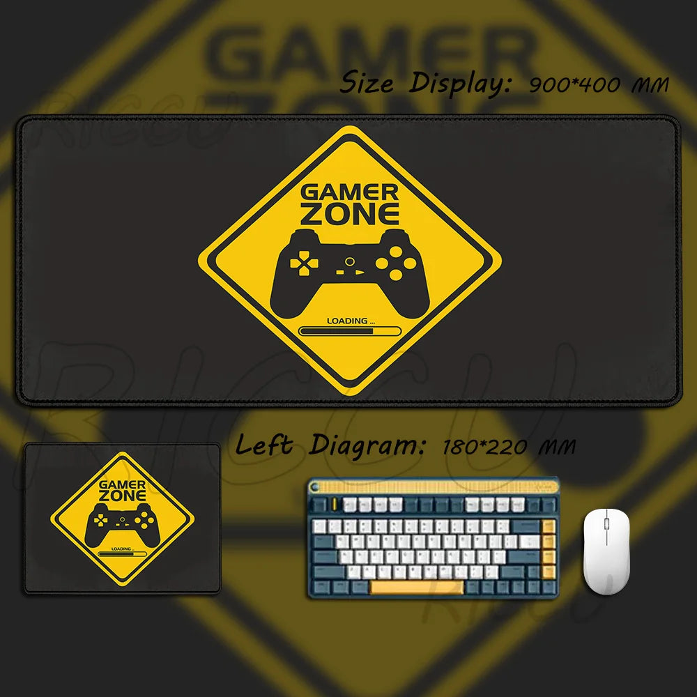 Retro Game Controller Mouse Pad Large Gamer Mat HD Anti-Slip Rubber XXL Desk Mat Office Computer Lock Edge Mousepad Gaming Rug