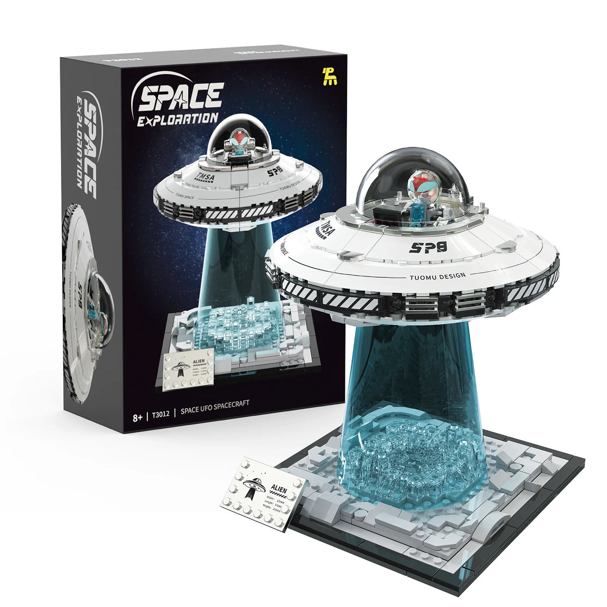 UFO Flying saucer Building block Alien Ship Spacecraft Astronaut Creative assembly ornament puzzle toy boy gift