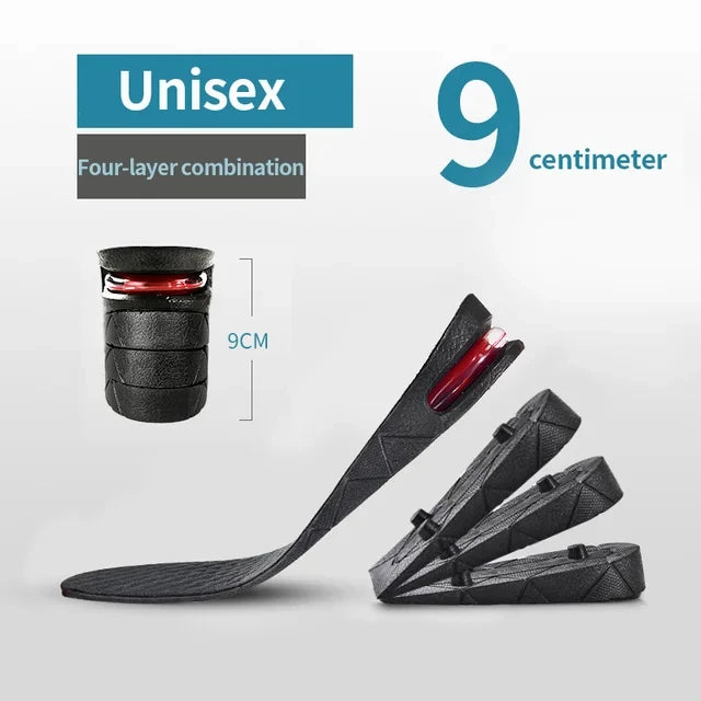Height Increase Insoles Air Cushion Elevator Shoe Insole Lifts Kits Inserts for Men Women Taller Insoles 3-9cm Variable Height