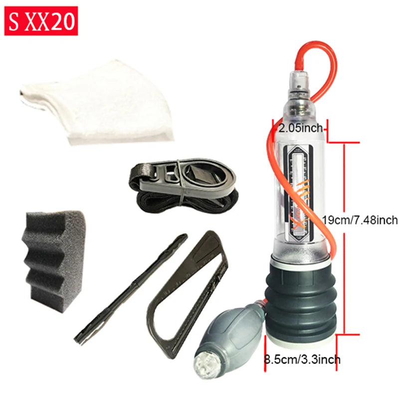 Male Penis Pump Water Vacuum Pump For Men Penis Enlargement Pump Dick Extender Cock Exercises Pump Glans Trainer Adults Sex Toys