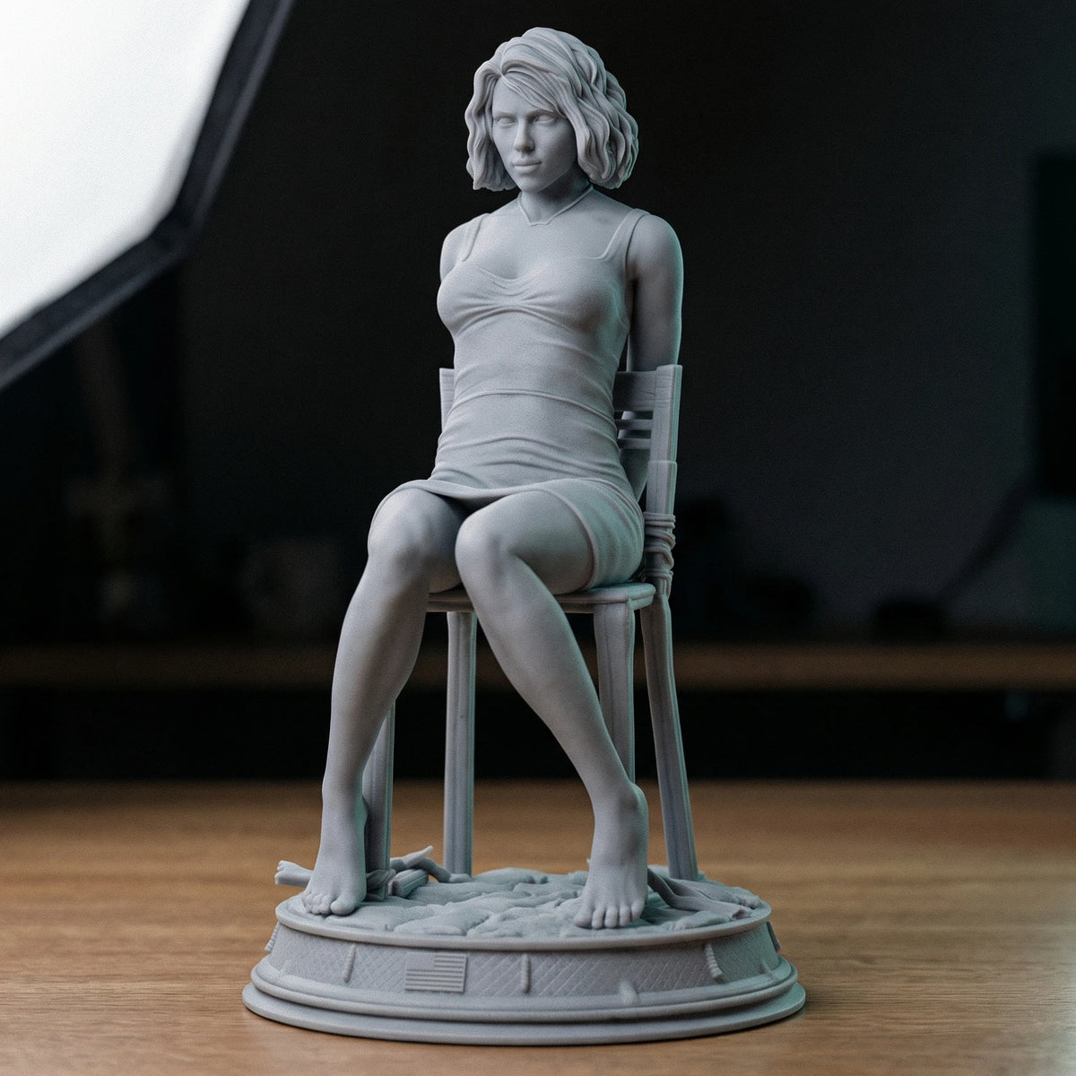1/18 1/12 Natasha sit Unpainted Unassembled 3D Printing Model Garage Kits (Requires Painting and Assembly)