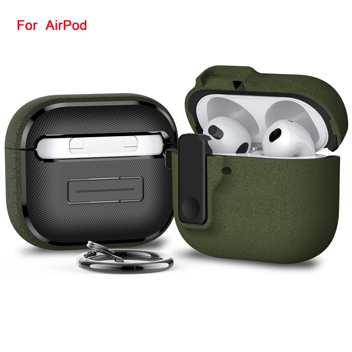 Protective Case for AirPods Pro 2 Cover Luxury Earphone Cover Case for Apple AirPods 4 3 Air Pods Shockproof Sleeve With Hook