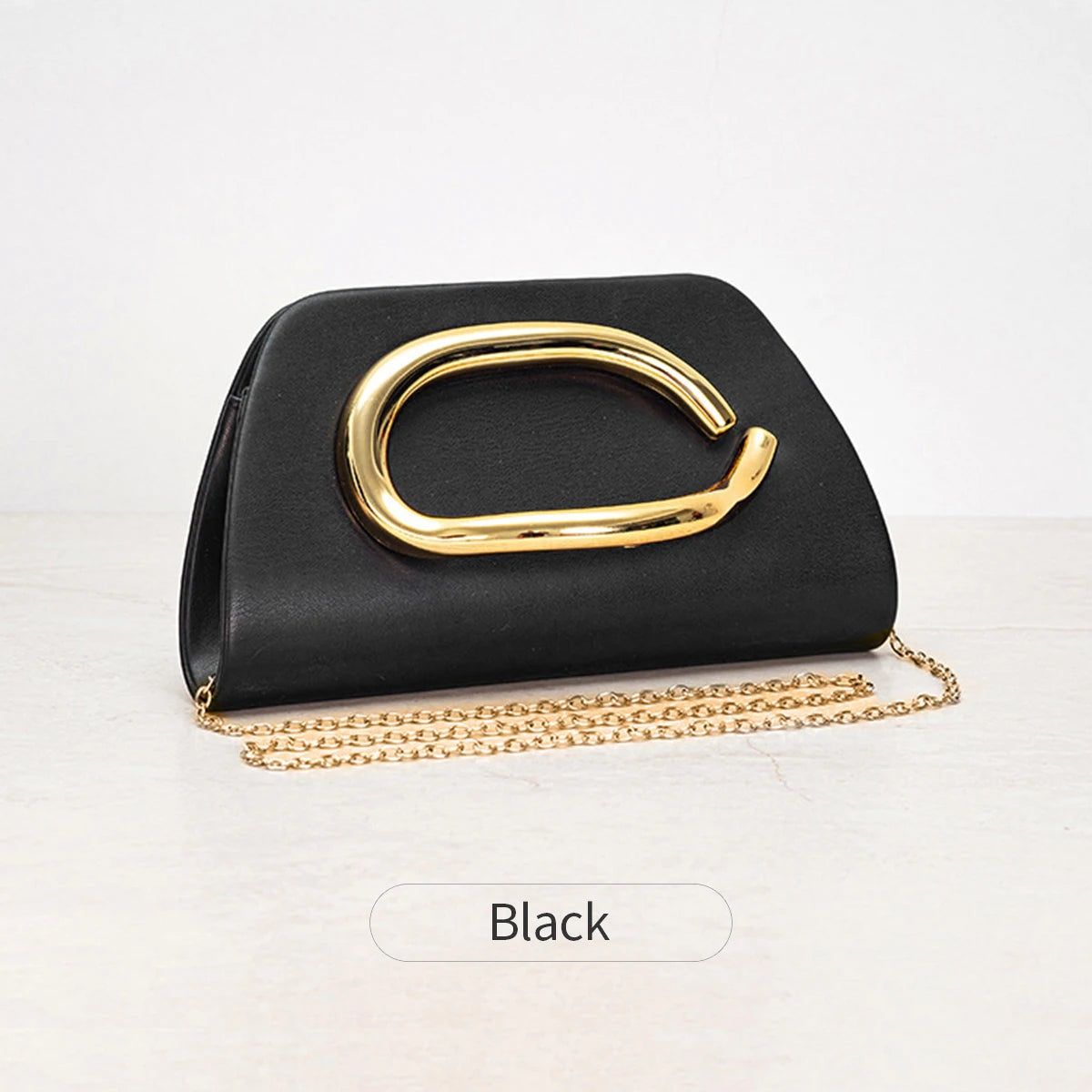 Gold Metal Buckle Box Clutch Fashion Women's Evening Bag Party Banquet Chain Crossbody Bag Luxury Designer Shoulder Bag Wallet
