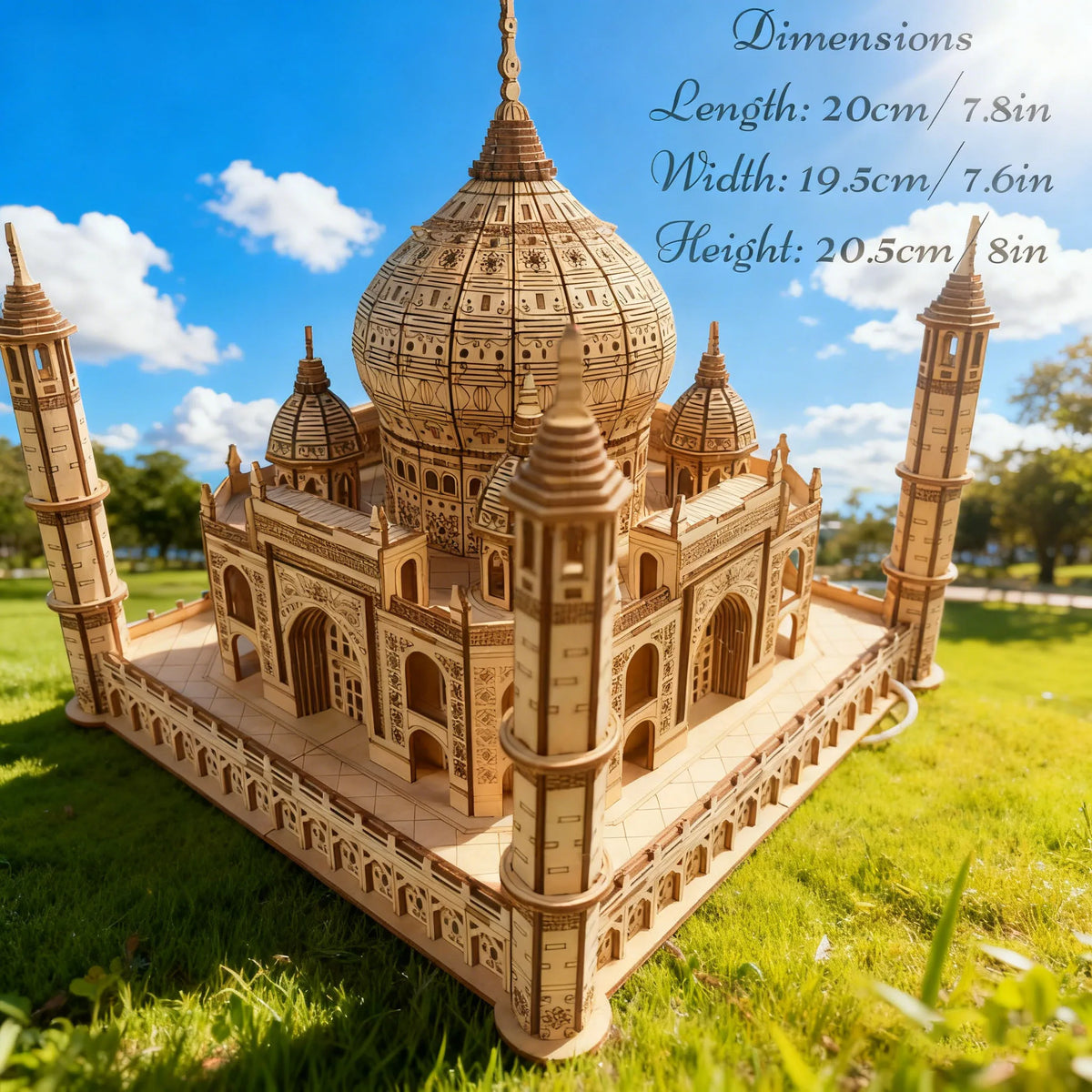 3D Wooden Puzzle Taj Mahal Model, DIY Kit, Ideal Gift for Festivals: Perfect for Halloween, Christmas and Birthdays