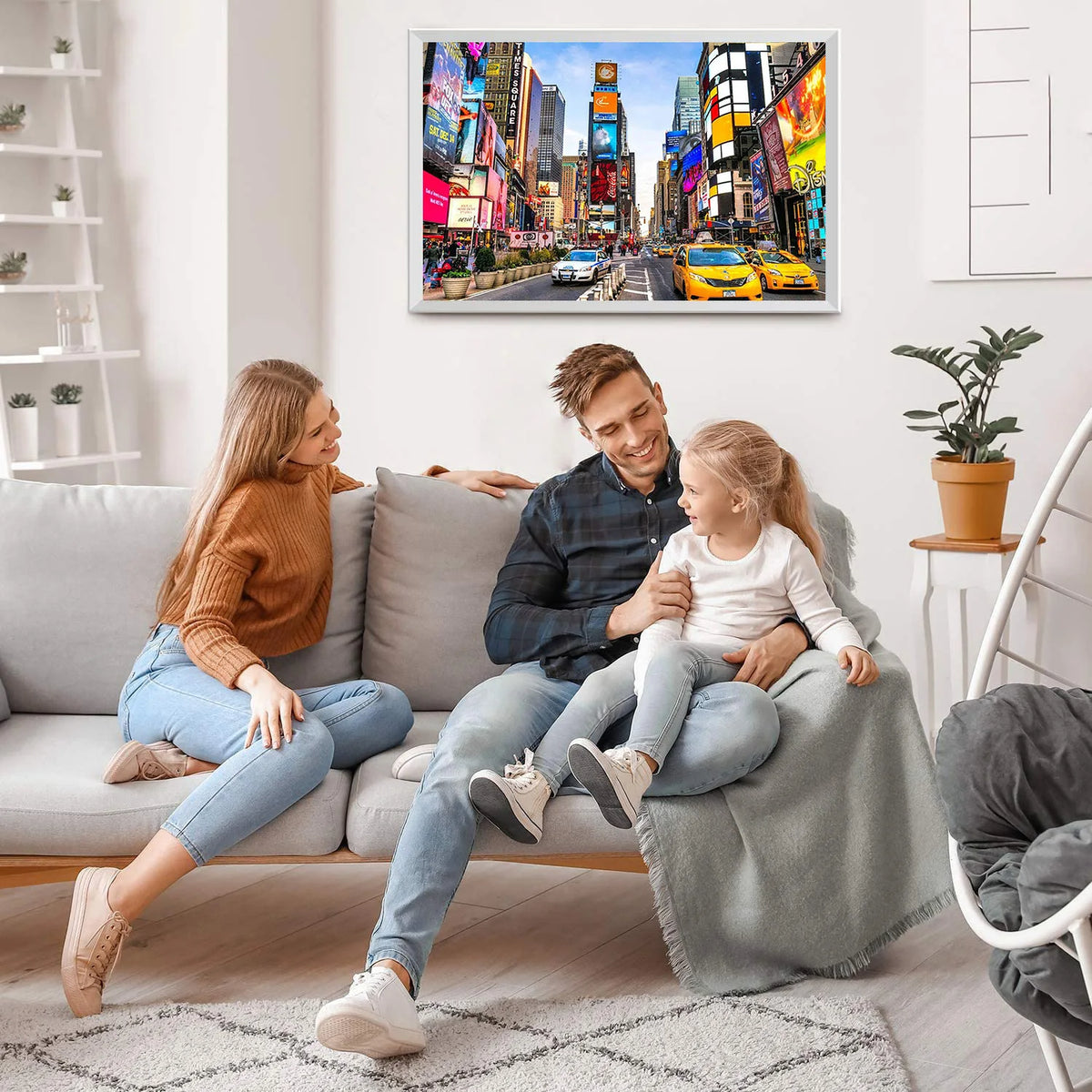 1000 Pieces Jigsaw Puzzle New York Time Square Home Decor Adults Puzzle Games Family Fun Floor Puzzles Educational Toys for Kids