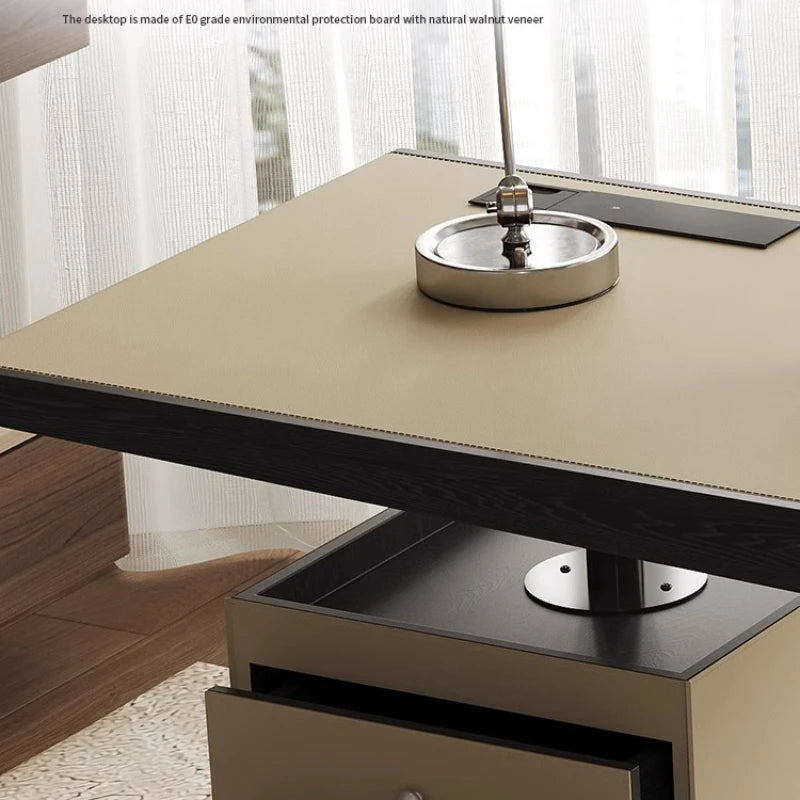Italian Minimalist Office Desks Modern Luxury Designer Study Executive Office Desk Boss Desk High-end Commercial Furniture FYOD