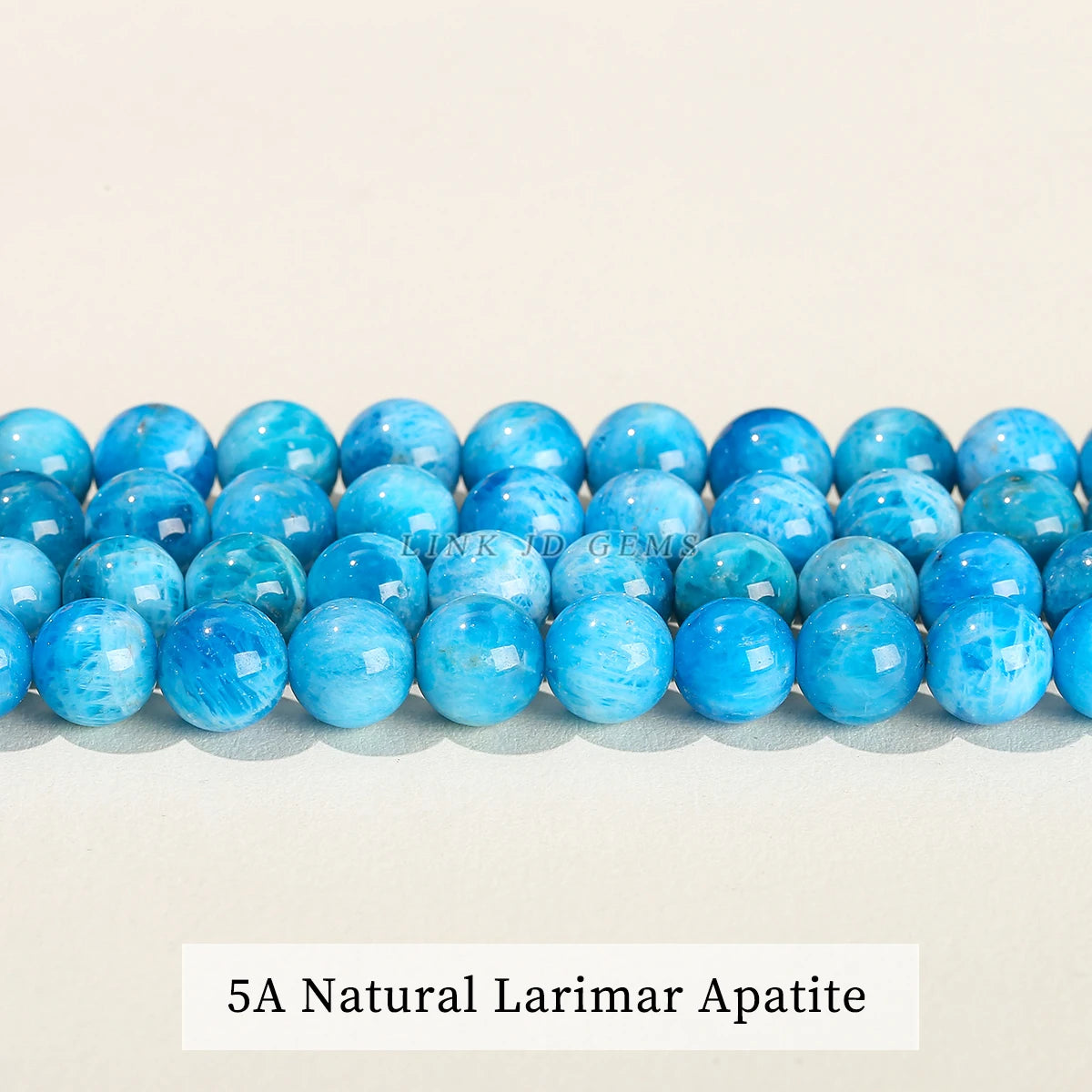Natural Apatite Stone Bead Round Loose Spacer Blue Gems Bead for Jewelry Making DIY Bracelet Necklace Accessroies 4 6 8 10mm