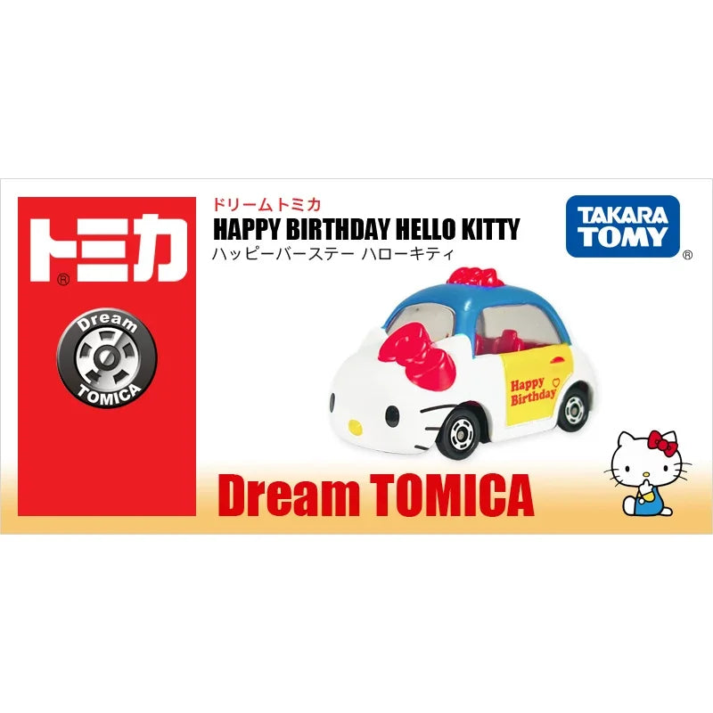 Tomy Tomica Hello Kitty Diecast Alloy Car Model Japanese Wa Style Collectible Decorative Vehicle Gift For Collectors