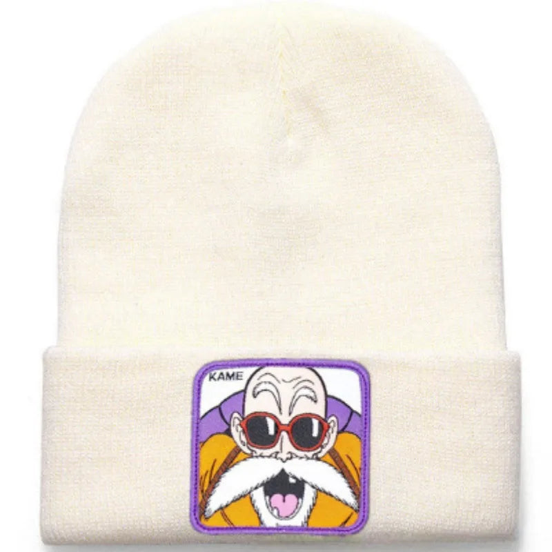 Anime Cartoon Dragon Ball Women Men Knitted Warm Winter Hats For Women Men Solid Hip-hop Casual Cuffed Beanies Bonnet