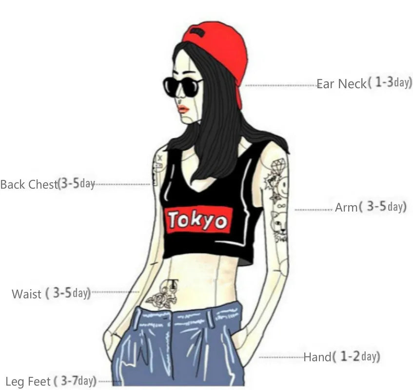 Anything Is Possible Temporary Tattoos Incentive Letter Waterproof Fake Tatoo Sticker Body Art Tatoo Body Sticker for Man