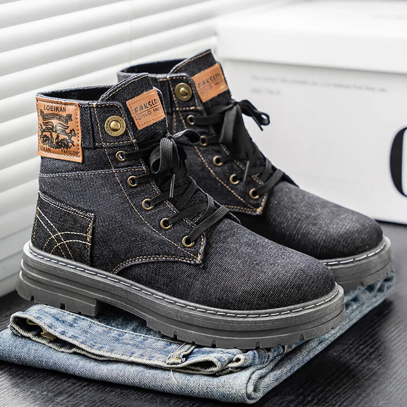 Spring/Summer High-Top Large Size Simple Versatile Durable High-Quality Retro Elegant Style Casual Sports Men's Shoes