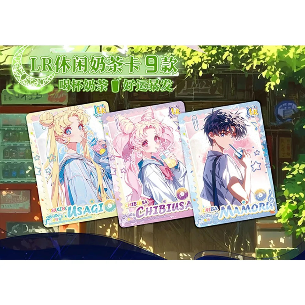 Sailor Moon "10th Anniversary" Anime Trading Cards Booster Box Premium Waifu Collectible TCG Cards with Tsukino Usagi & Inner Se