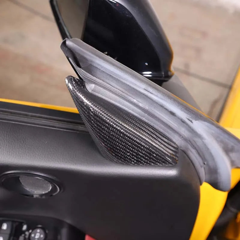 Real Carbon Fiber For Toyota GR Supra A90 2019-2025 Car Interior Door A Pillar Triangle Speaker Cover Decorative Trim Accessorie