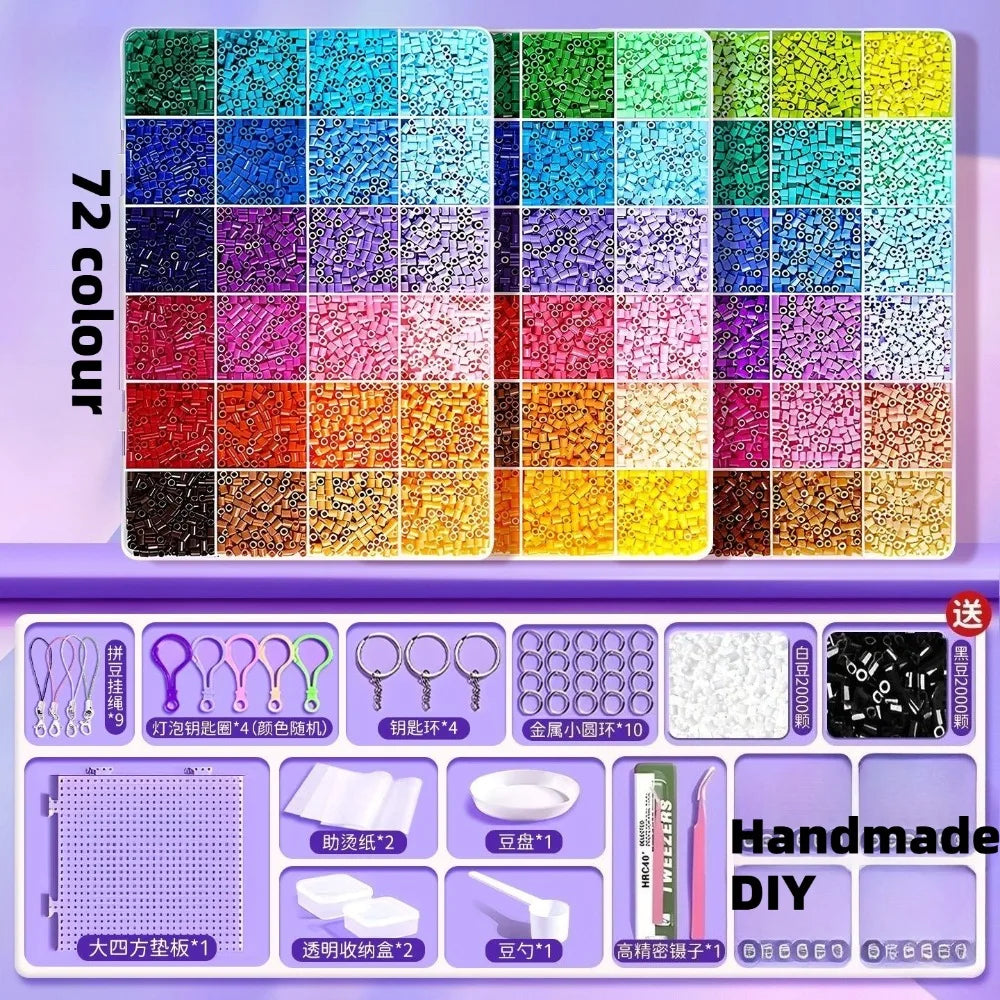 24/48/72colors 2.6mm Hama Beads Puzzle Perlen Iron Beads Diy Perler Fuse Bead Intelligence Educational Toys Thermal Mosaic Beads