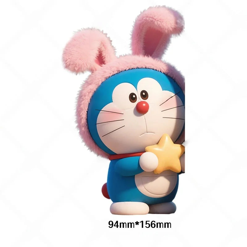 Doraemon cartoon anime car side and rear window glass sticker decoration,electric motorcycle body scratch cover creative sticker