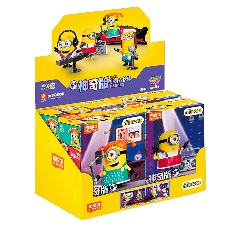 Original Blokees Minions PreCOOL Series Jelly Factory & Minions Celebration Party blind box Peripheral Collect Toys Boy Gifts