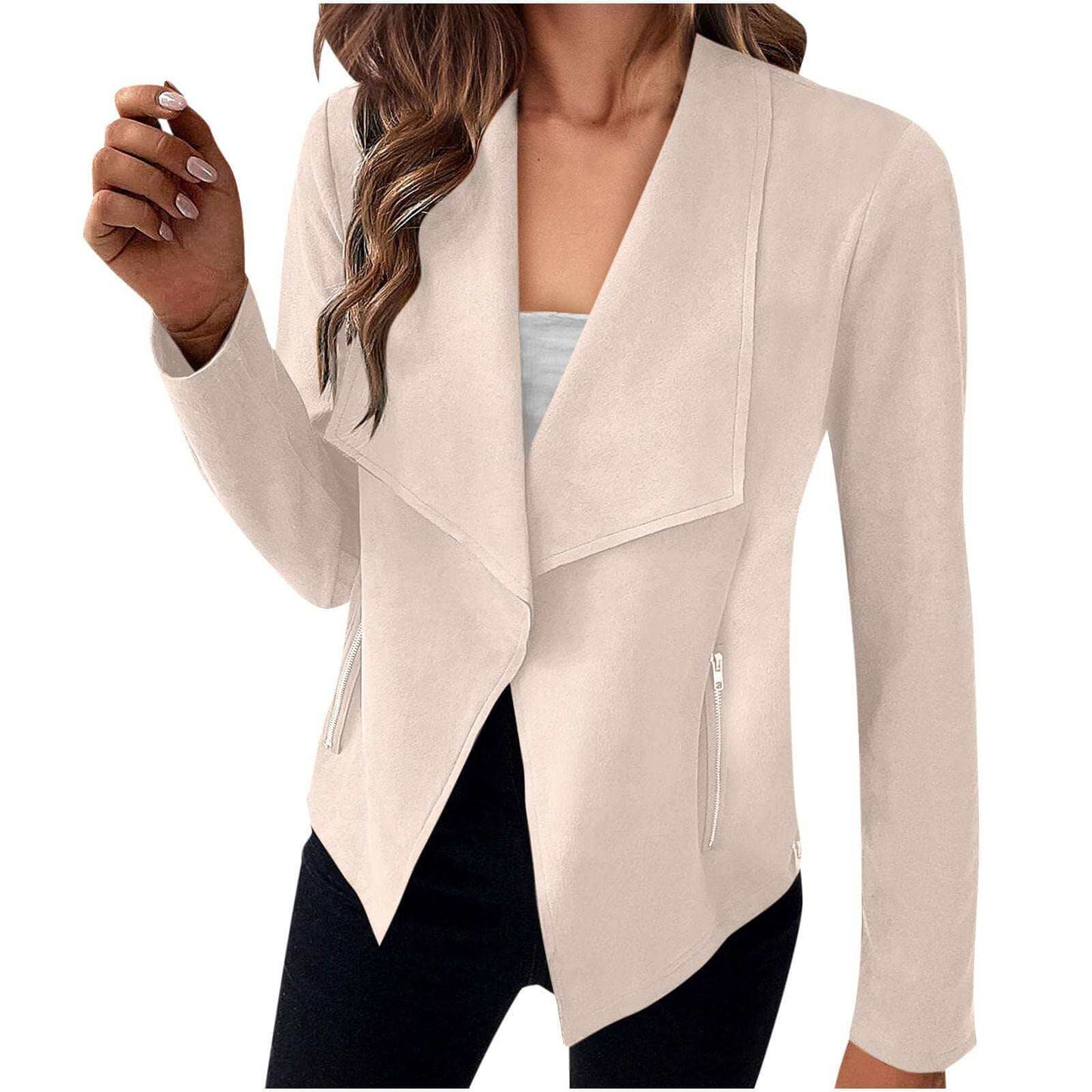 Women Woman Blazer Jacket Feminino Casaquinho (One Piece)