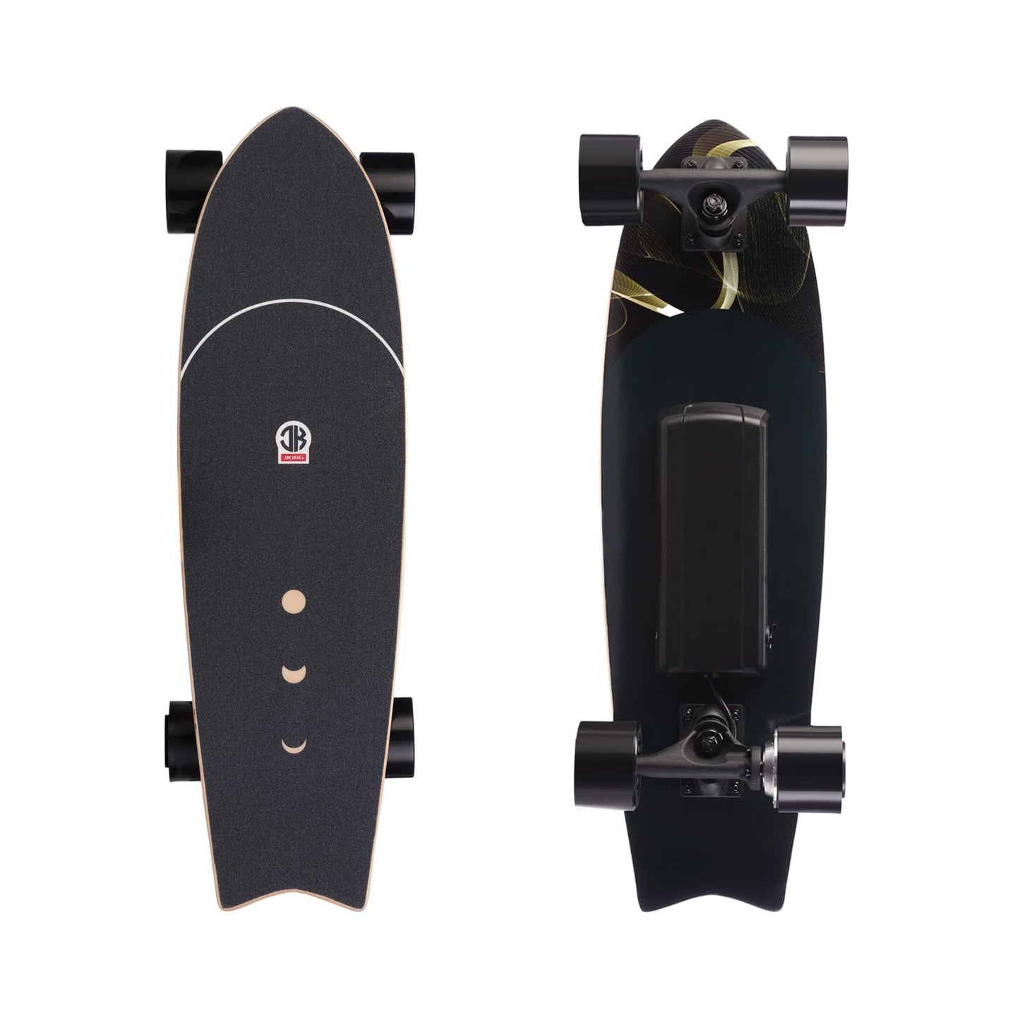 JKING Electric Skateboard with Remote350W Hub-Motor7 Lays Maple 12.4 MPH Top Speed5 Miles Range4 Speeds Adjustment12 Months Warranty