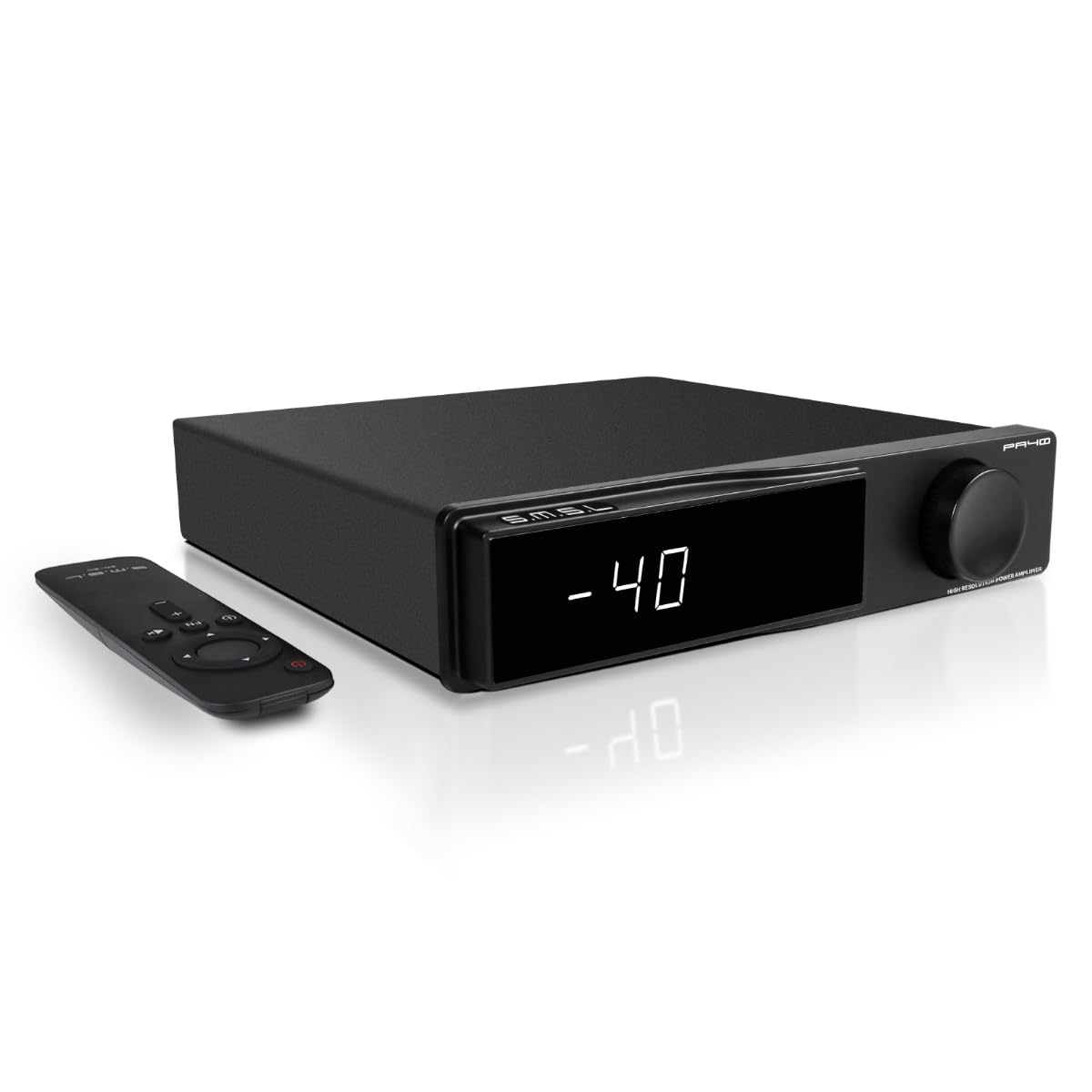SMSL PA40 Class D Power Amplifier 165Wx2 Stereo Amplifier for Passive Speakers with MA5332 Chip/EQ/Bass Treble Control/Built-in Power Supply