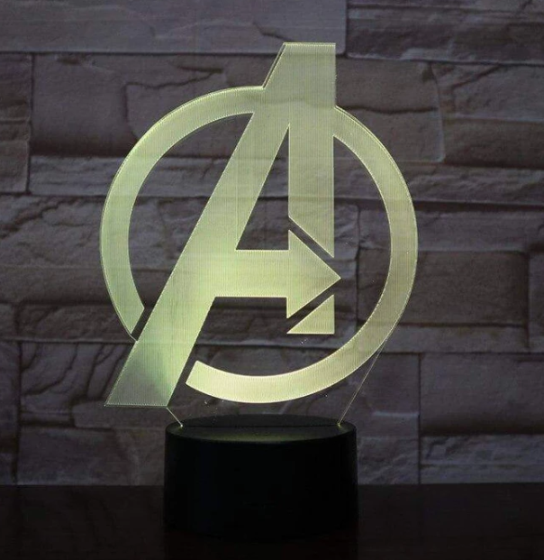 Marvel Avengers 3D Colorful LED Night Light HOME DECOR with remote control