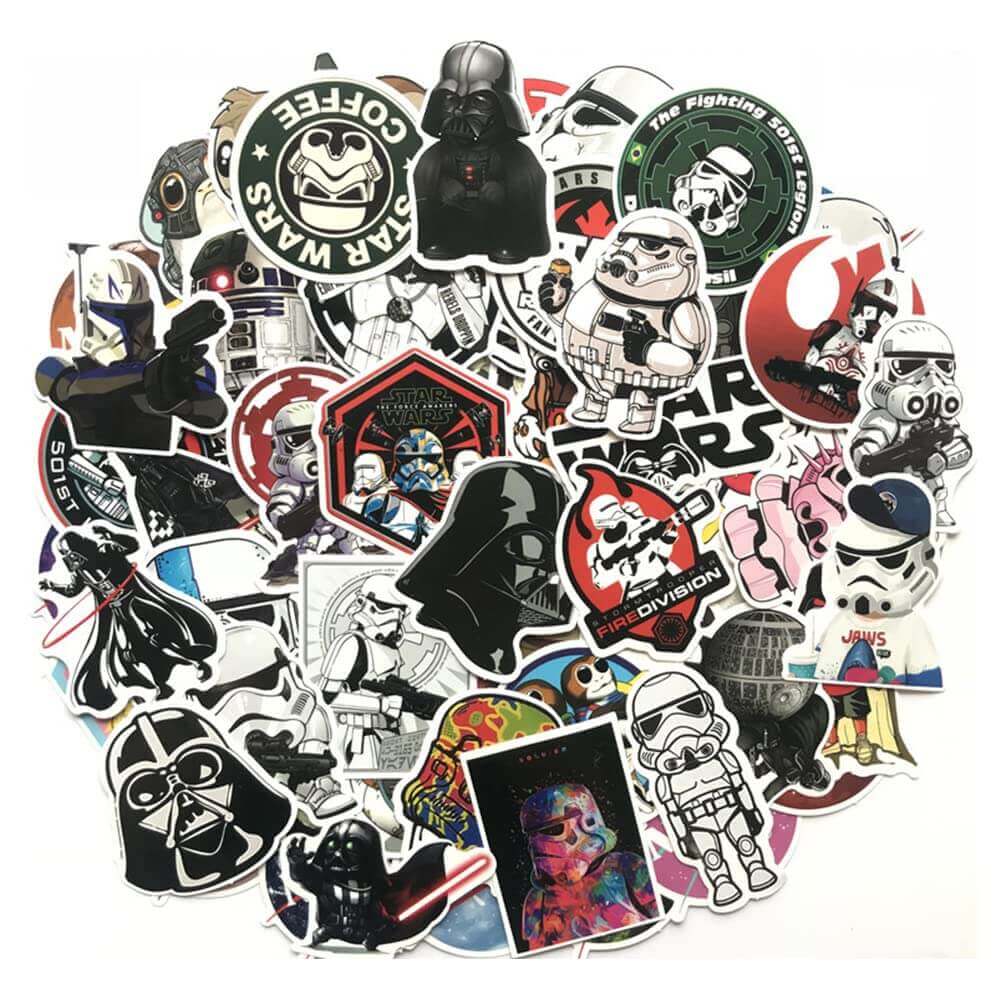 100 Pcs Star Wars Sticker Pack Stickers Vinyl Sticker Decal Decor Waterproof