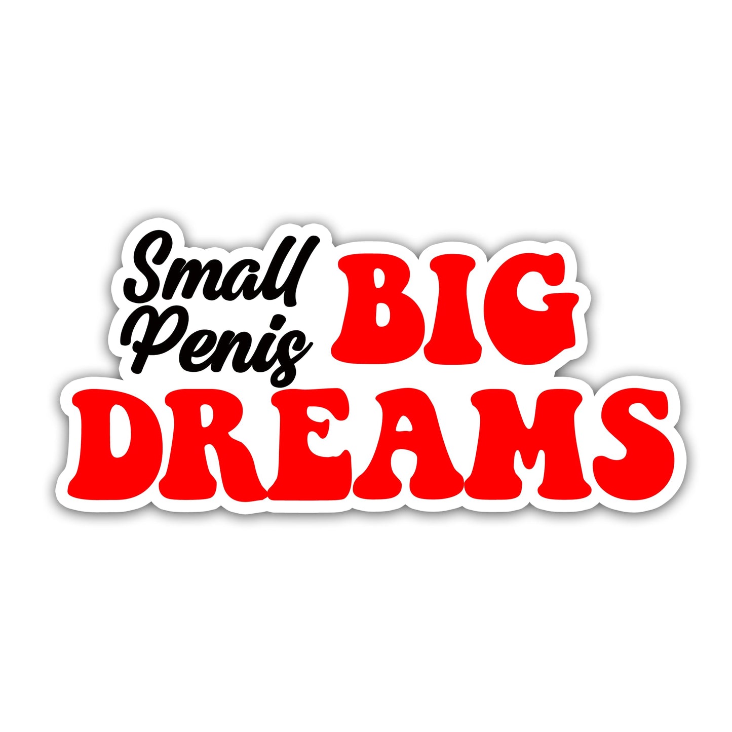 (3PCS) Small Penis Big Dream Sticker Hard Hat Sticker Water Bottle Decal Blue Collar Sticker Bottled Water Sticker Hardhat Sticker for Men Funny Sticker Hardhats Men Decal Funny Hat