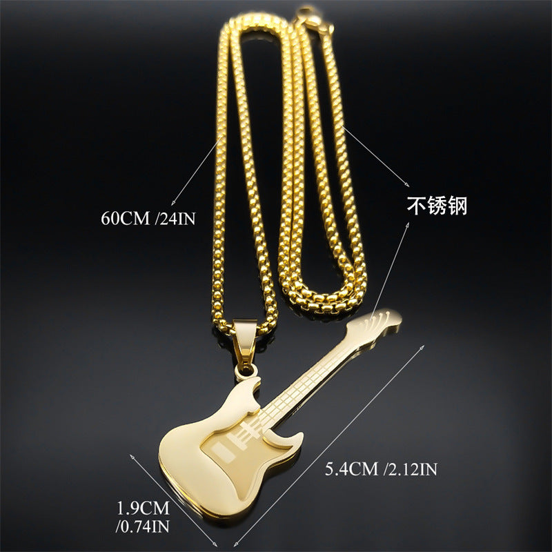 Creative Guitar Pendant Music Necklace 2023 Fashion