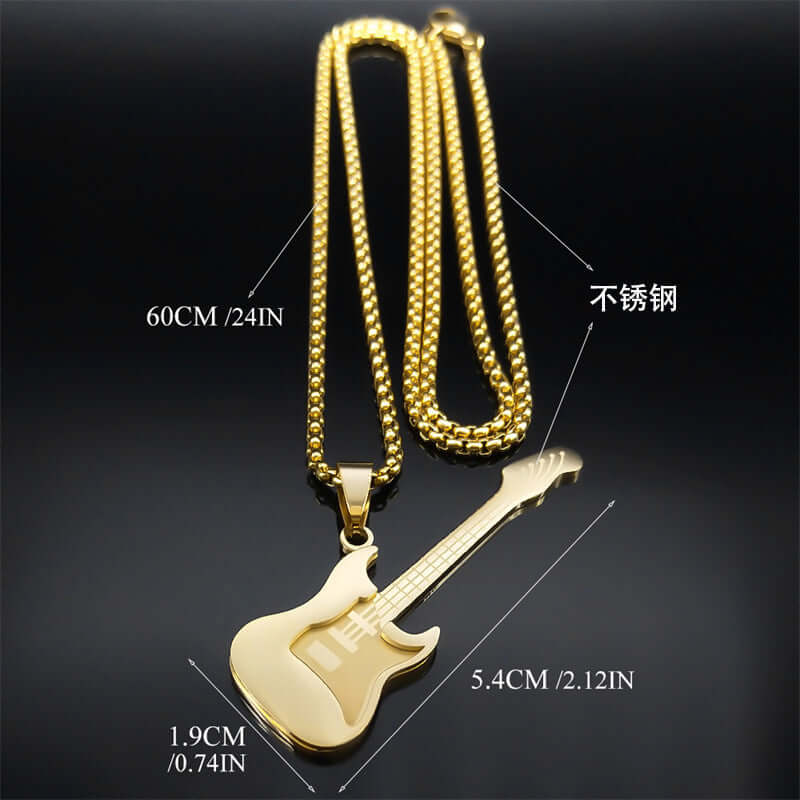 Creative Guitar Pendant Music Necklace 2023 Fashion