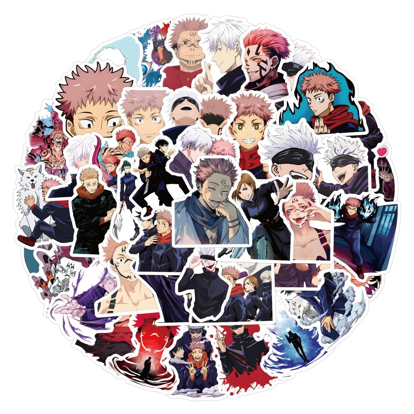 55PCS Japan Anime Stickers Cartoon Kids Animation Stickers Vinyl Sticker Decal Decor Waterproof