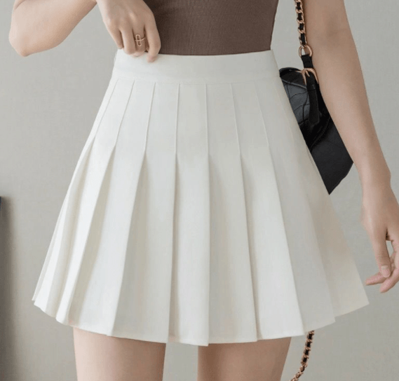 WOLFF High Waist Pleated Skirt Women Woman