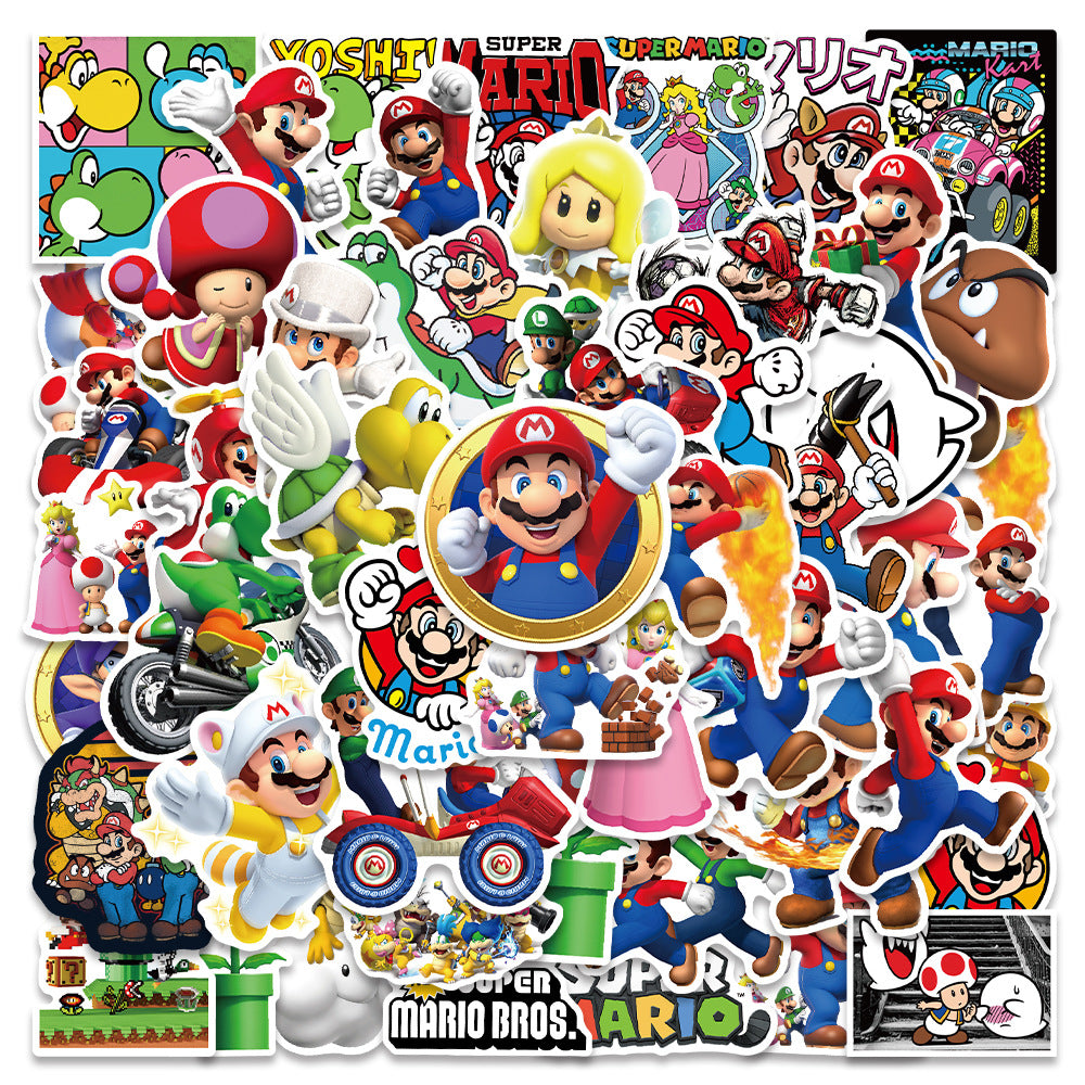 Super Mario Waterproof Stickers for Suitcase & Skateboard