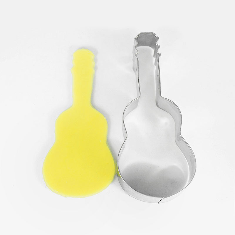 Stainless Steel Guitar Cookie Mold and Stamper