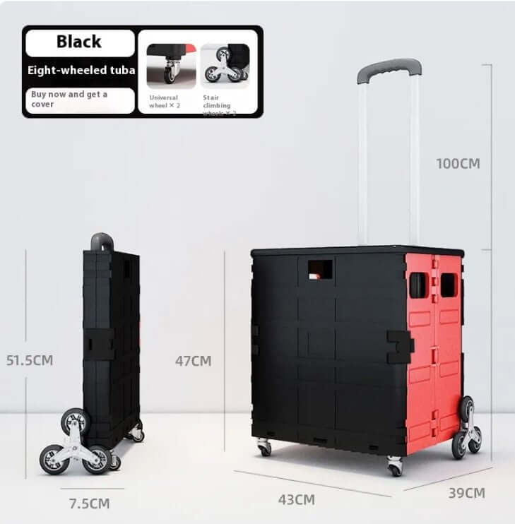 Foldable Portable Shopping Luggage Trolley Cart