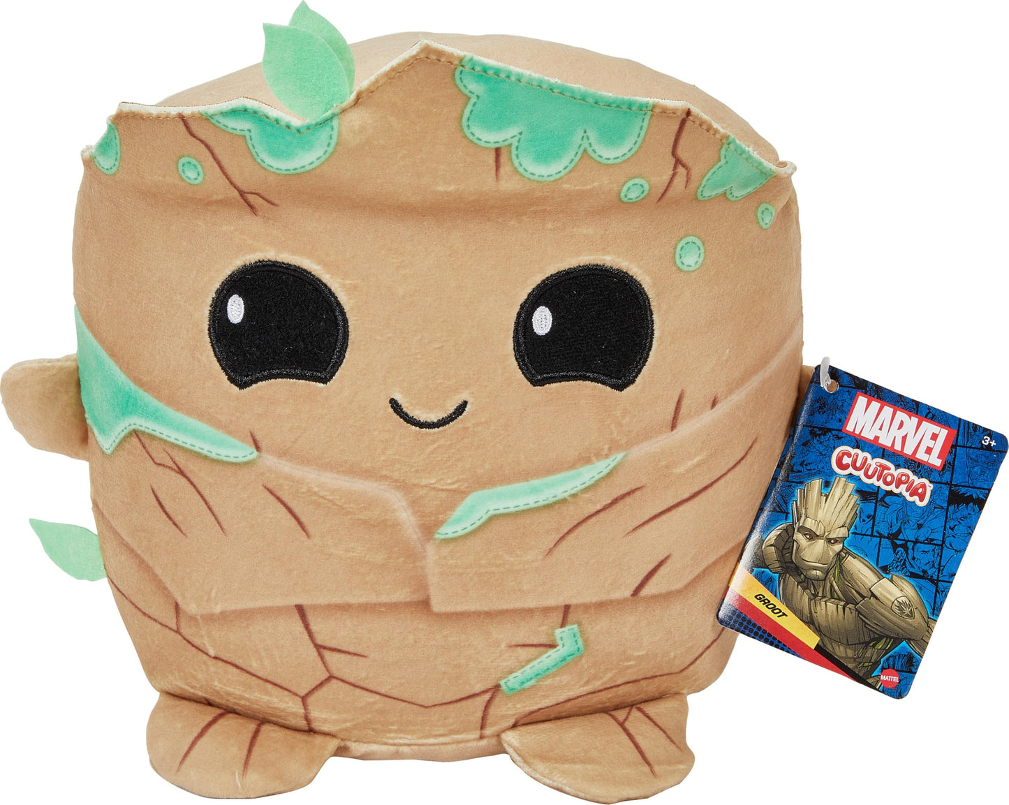 Mattel Marvel Cuutopia Plush Figure 10-inch Groot Soft Rounded Pillow Doll Collectible Toy Inspired by the Fan-Favorite Character