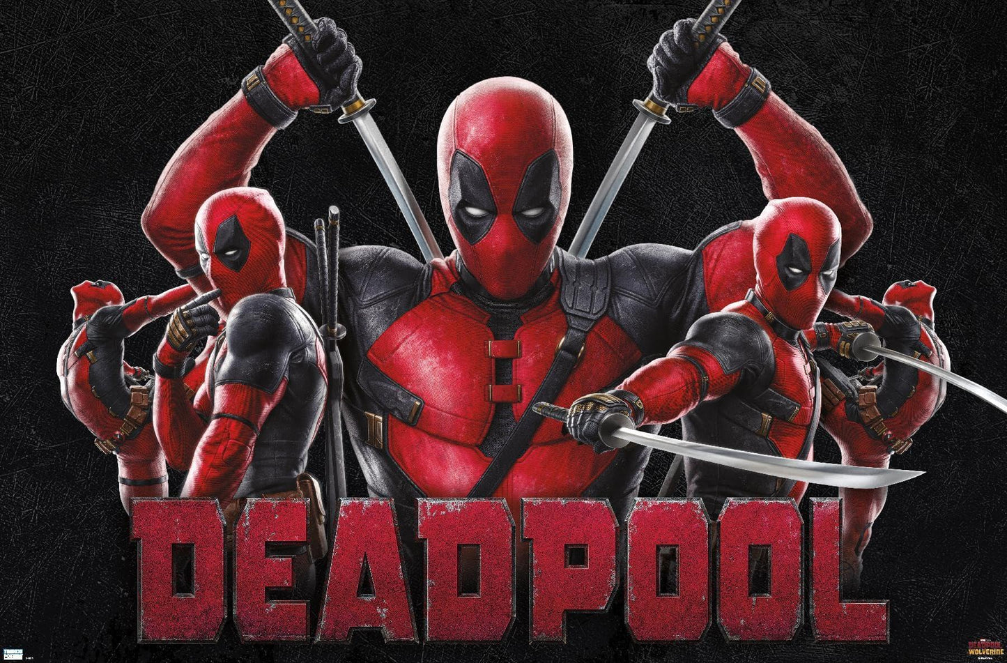 Trends International Marvel Deadpool & Wolverine - Deadpool Wall Poster 22.4L x 14.7W Premium Unframed Version