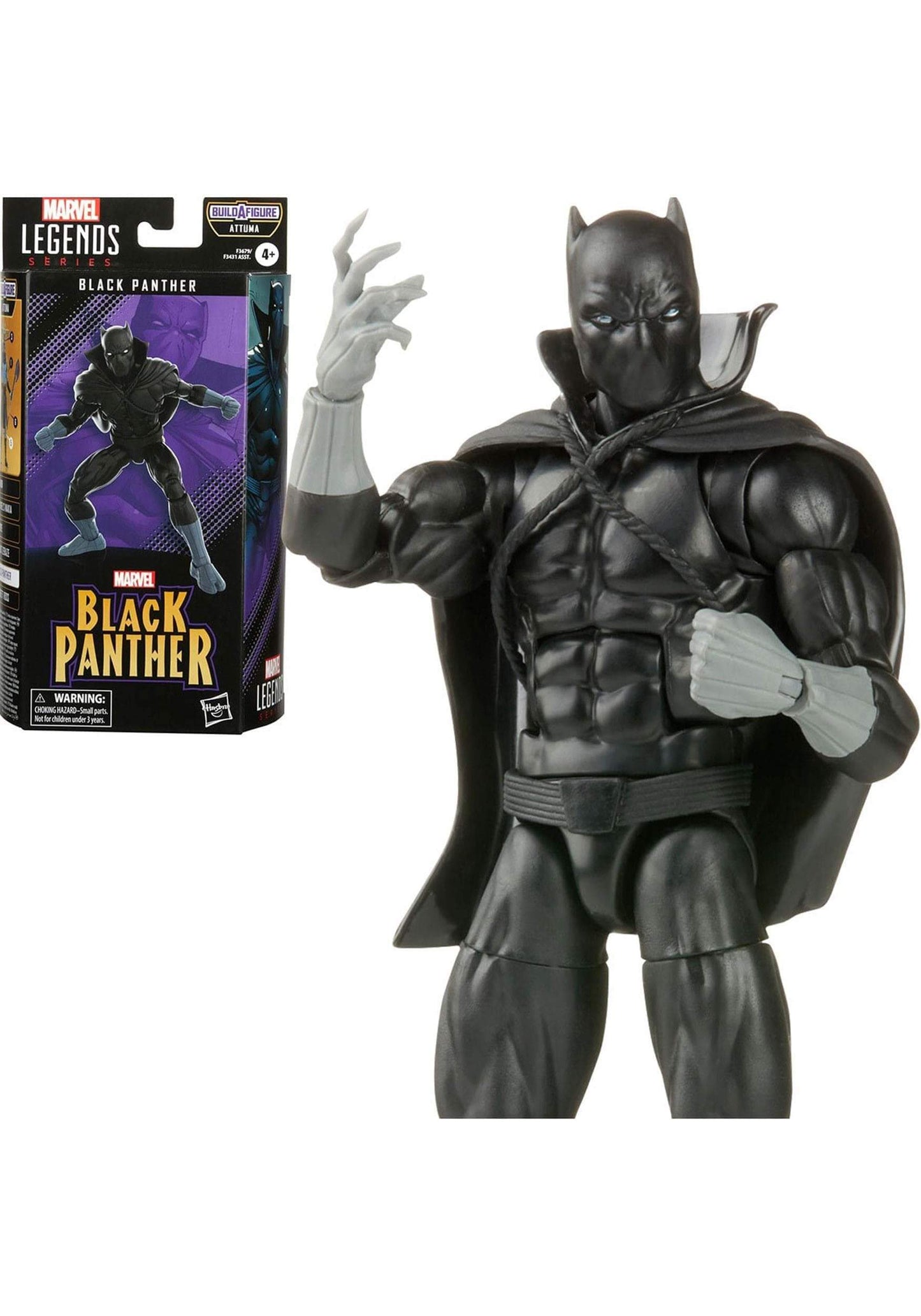 Marvel Legends Series Classic Comics Black Panther 6-inch Action Figure Toy 2 Accessories 1 Build-A-Figure Part
