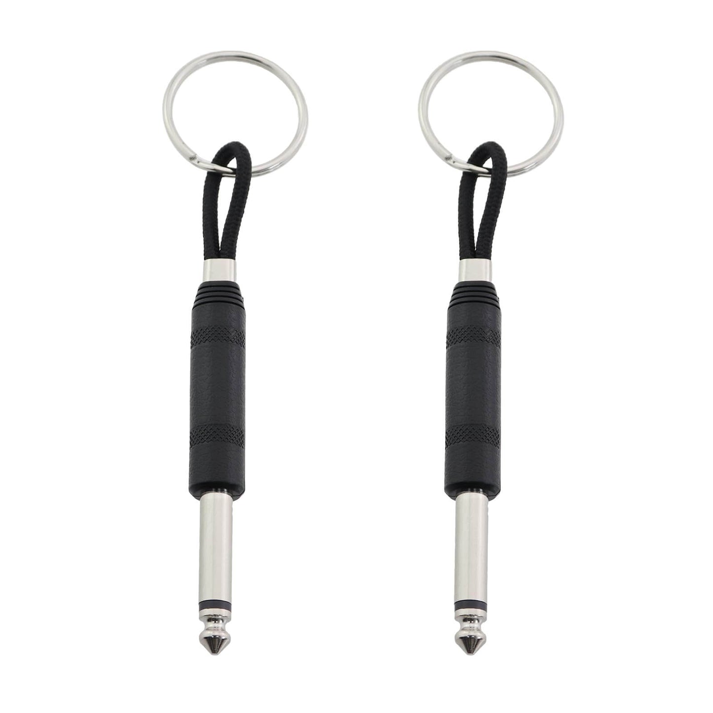 2PCS Guitar Plug Keychain Amplifier Keychain Key Storage Chain Wall Mounted Keychain Kit 7.5x0.8cm/3x0.3in