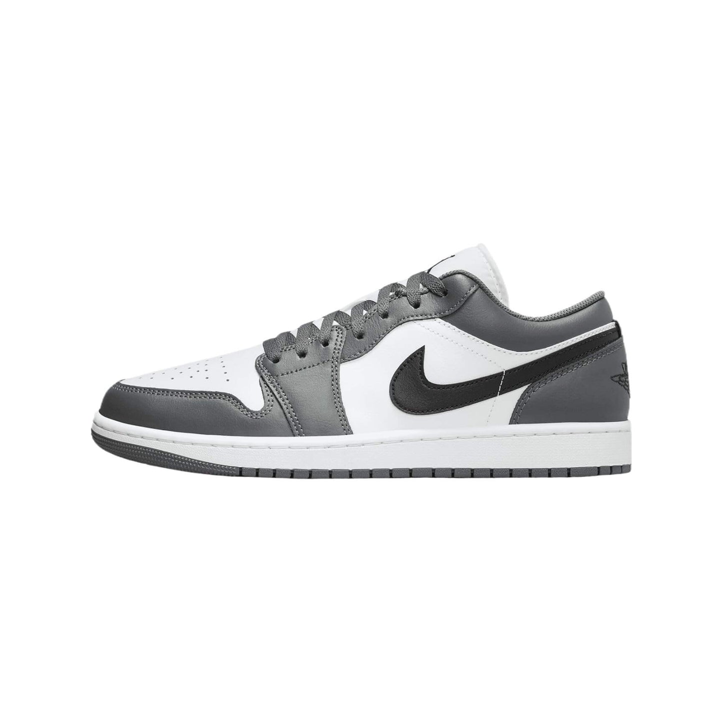 Jordan Mens 1 Low White/Black-Iron Grey (553558 152) - size 8