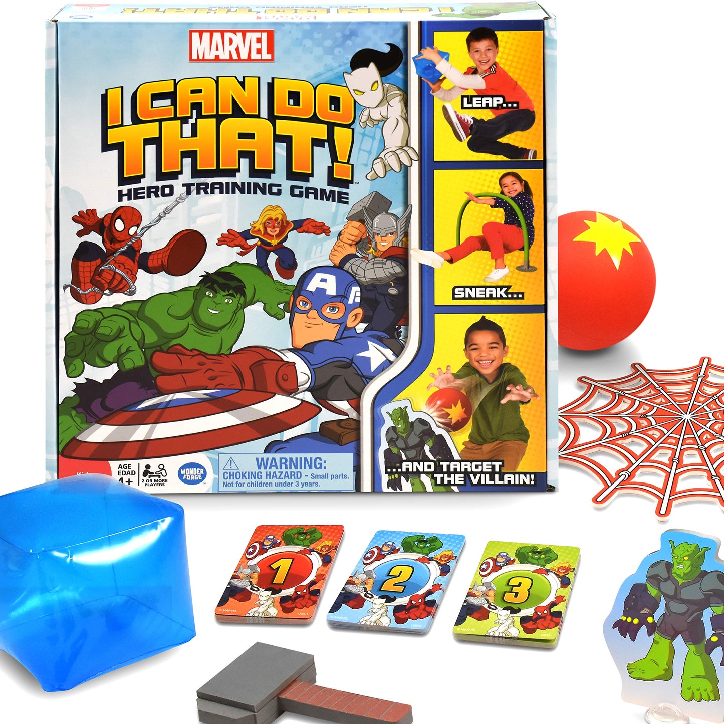 Wonder Forge Marvel I Can Do That! Game - Exciting Superhero Activity Game | Engaging Family Fun | Promotes Physical Social and Creative Skills