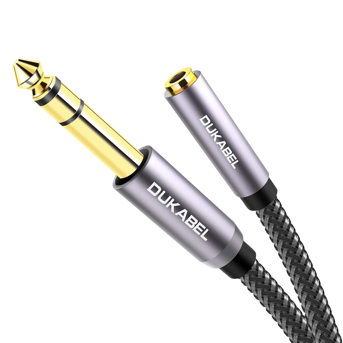 DUKABEL TopSeries Long 1/4 Male to 1/8 Female Adapter Cable (16ft/5M) 6.35mm to 3.5mm Phone Audio Connector Quarter Inch Adapter for Mixer Guitar Piano Amplifier Speaker and More