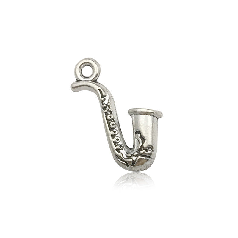 Cute DIY Music Series Violin Guitar Note keychain pendant necklace