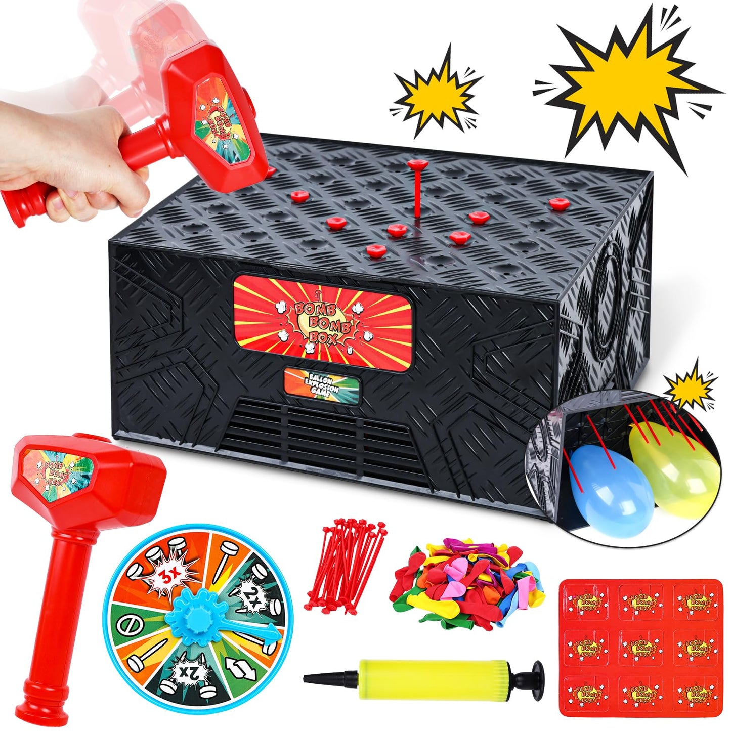 LovesTown Whack a Balloon Game Balloon Popping Game Blast Box Balloon Game for Kid Family Gathering