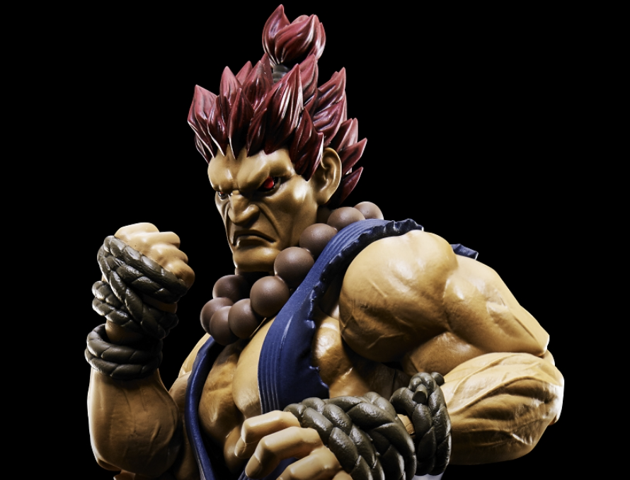 Detailed figure of a fierce character showcasing fighting game action figures in an epic pose.