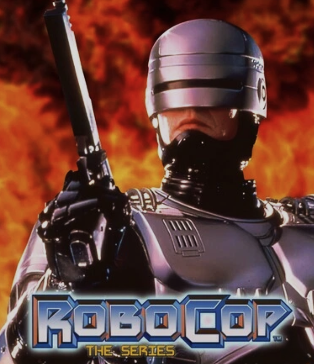 A classic image of RoboCop, showcasing the robot cop toy character from the popular series.