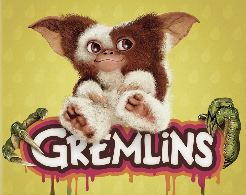 Cute Gremlins collectible toys character with fluffy fur and big eyes, showcasing the iconic Gremlins design.